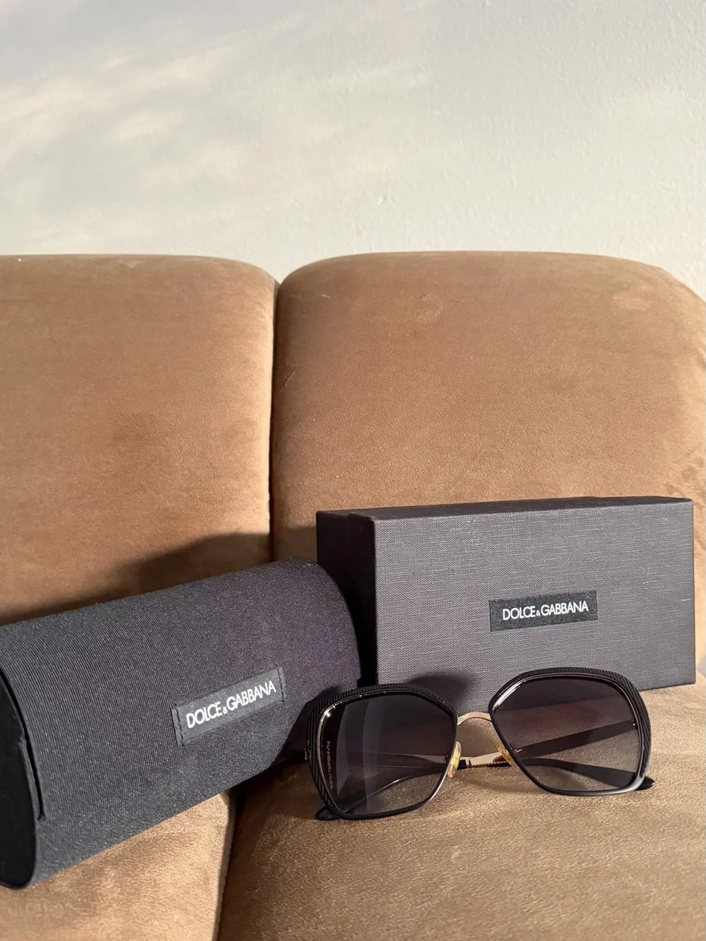 Dolce & Gabbana Black Oversized Square Women's Sunglasses